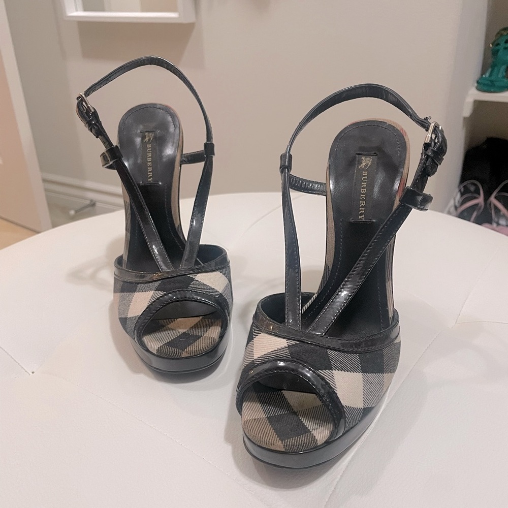 Burburry platform heels.